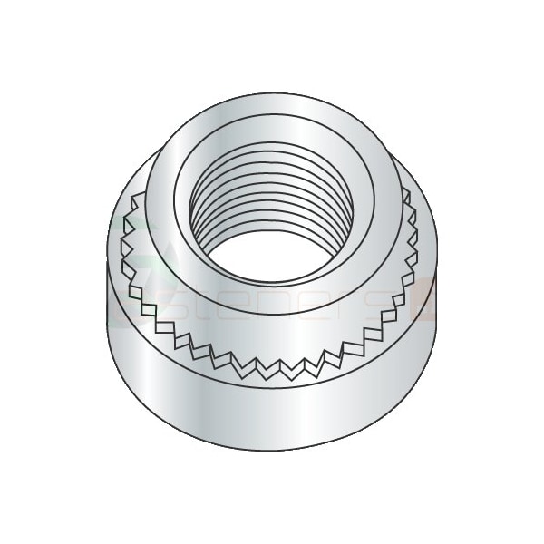 Newport Fasteners Self Clinching Lock Nut, 3/8"-16, Steel, Zinc Plated, 2000 PK 665634 - main